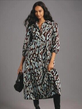 Bettina dress by Maeve for Anthropologie! Featuring a vibrant abstract print.